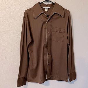 Vintage 60/70s Men's Christopher James Brown Button Down